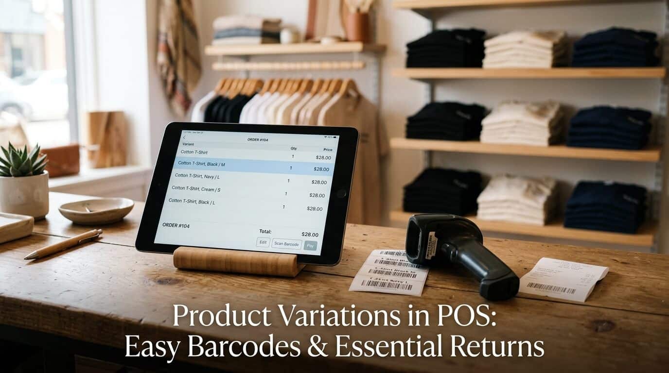 product variations in POS